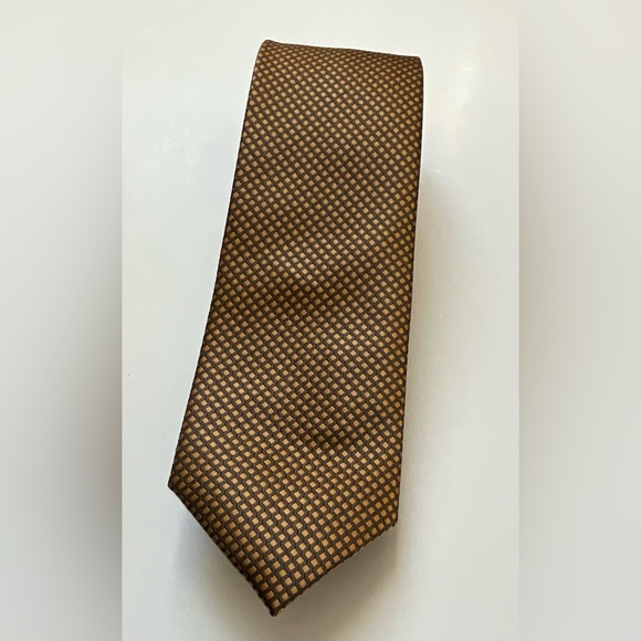 Scott Allan Collection Brown Patterned Necktie | Classic Dress Tie - Picture 2 of 4